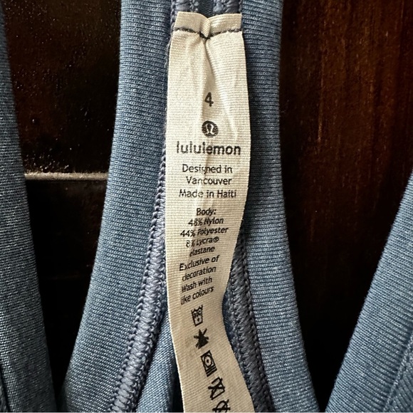 Lululemon Sz 4 Cool Racerback Tank Nulu Blue - Picture 5 of 7